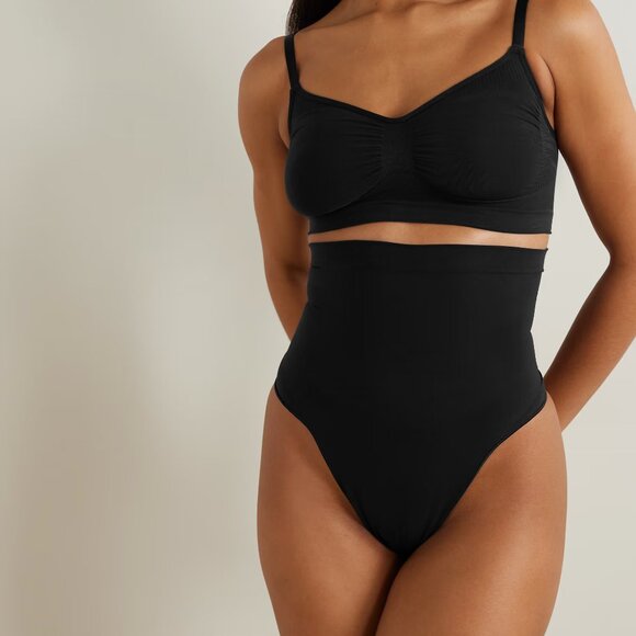 SKIMS Seamless Sculpt High-Waisted Thong Onyx Size 2X/3X New Fast Ship! - Picture 1 of 4